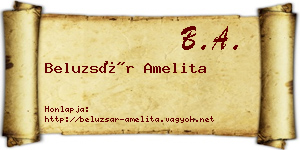 Beluzsár Amelita névjegykártya